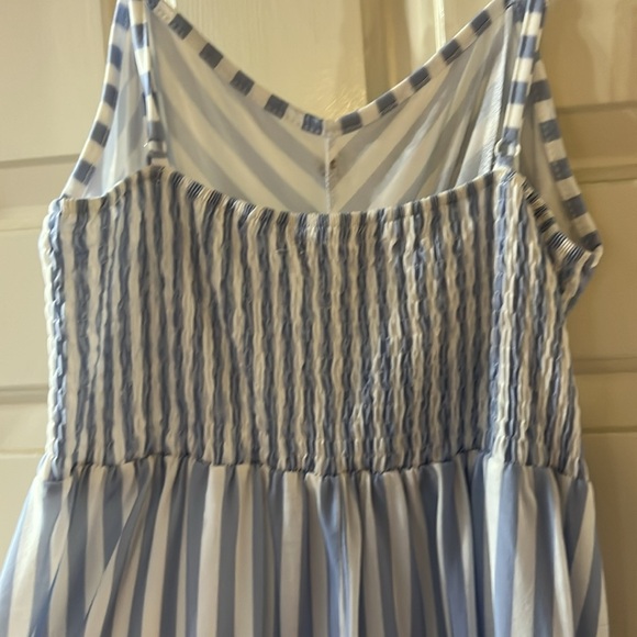 Light Blue and White Stripped Dress - Picture 2 of 3